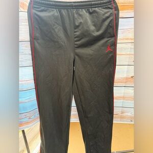 Kids Black Joggers with Red Accents